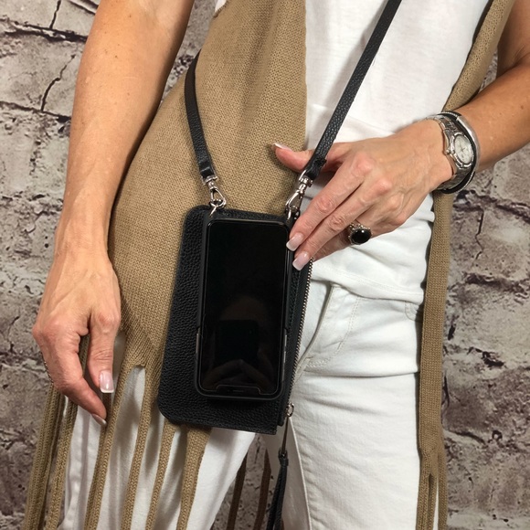 NEW iPhone Ema Blk/Silver Crossbody Case - Picture 4 of 8